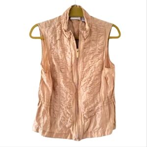 *Chicos Gold Silk Shimmery Vest Size S